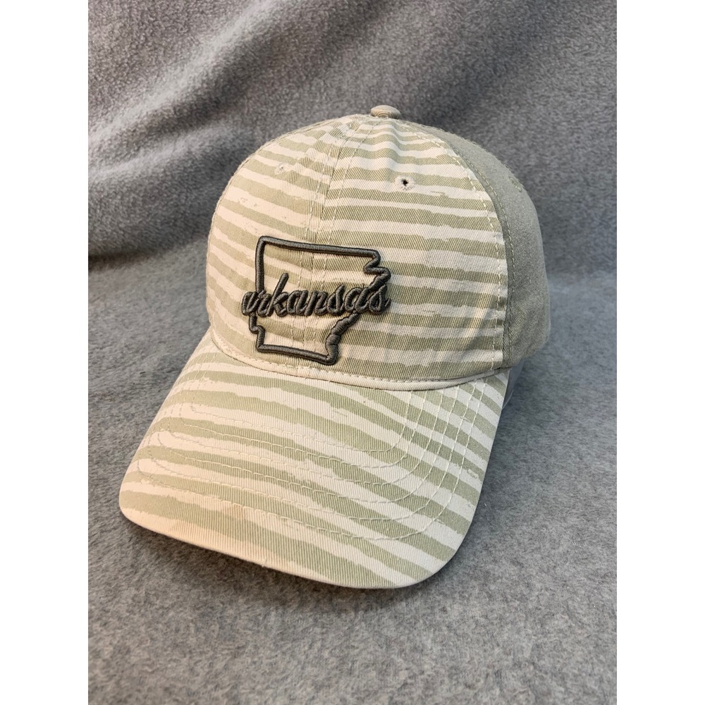 Arkansas State Outline Unisex Green Home Free Hat Striped Adjustable OSFM